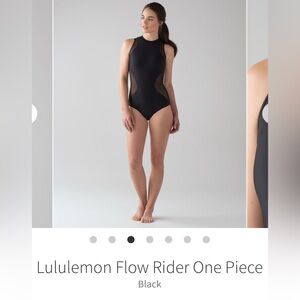 lululemon athletica Black Flow Rider One Piece Swimsuit